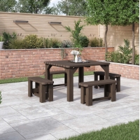 Barrow Picnic Table and Bench Set – Rounded