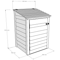 Morcott single wheelie bin storage unit