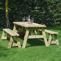 Oakham Rounded Picnic Table And Bench Set