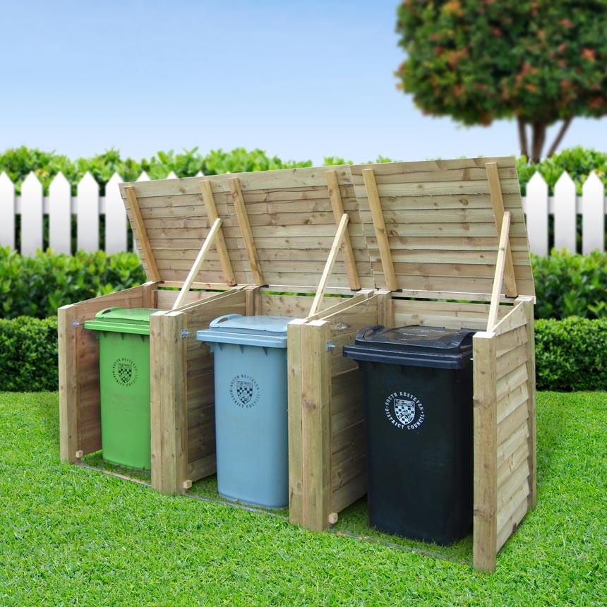 Morcott triple wheelie bin storage unit Rutland County Garden Furniture