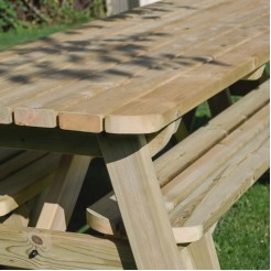 Oakham Picnic Table & Bench Set - Rounded