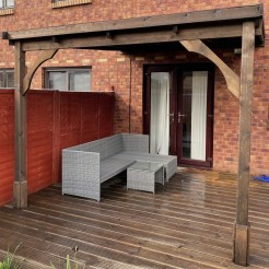 Wall Mounted Wooden Gazebo (Felt Shingle Roof)