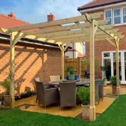 Garden Pergola + Pedestal Panels - Light Green