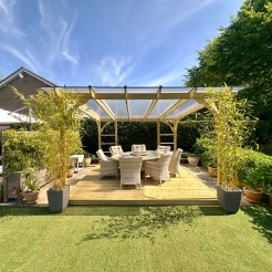 Premium Pergola & Decking Kit (With a Polycarbonate Roof Kit)