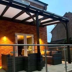 Wall Mounted Wooden Gazebo (Polycarbonate Roof)
