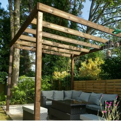 Box Pergola - Rustic Brown