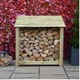 Greetham Log Store - 4ft Tall x 4ft Wide - Rutland Garden Furniture