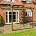 Wall Mounted Garden Pergola and Decking Kit - Rutland Garden Furniture