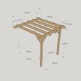 Clearance Wall Mounted Garden Pergola - 2 Post