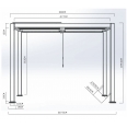 Metal Louvered Pergola - 3m x 3m