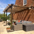 Wall Mounted Double Premium Pergola - 2.4m Depth