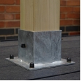 Galvanised Steel Pergola Foot / Post Holder - Socket Design