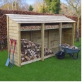 Empingham Log Store - 6ft Tall x 11ft Wide - Rutland Garden Furniture
