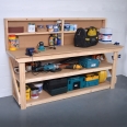 MDF Wooden Work Bench With Back Panel