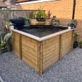 Raised Wooden Pond - Square - 970mm Height