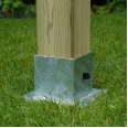 Galvanised Steel Pergola Foot / Post Holder - Socket Design