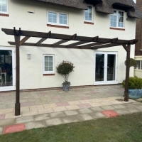 Wall Mounted Double Premium Pergola - 3m Depth