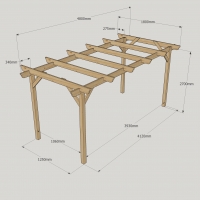 Garden Pergola - 1.8m Width