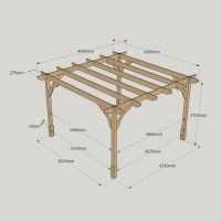 Premium Pergola - 4.2m Width