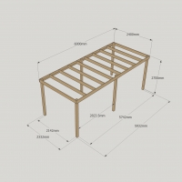 Box Pergola - 2.4m Width - Rutland Garden Furniture