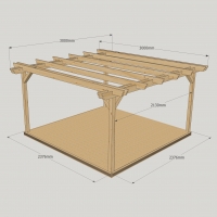 Double Garden Pergola and Decking Kit