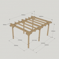 Double Garden Pergola - 3.6m Width
