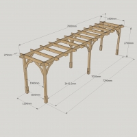 Premium Pergola - 1.8m Width