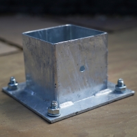 Galvanised Steel Pergola Foot / Post Holder - Socket Design