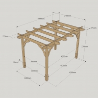 Premium Pergola - 2.4m Width