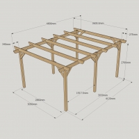 Garden Pergola - 3.6m Width