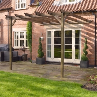 Wall Mounted Garden Pergola - 3.6m Depth