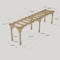 Premium Pergola - 2.4m Width