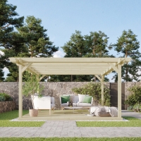 Double Garden Pergola and Decking Kit