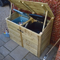 Morcott Double Wheelie Bin Storage Unit