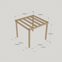 Box Pergola - 3.6m Width
