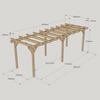 Garden Pergola - 3m Width