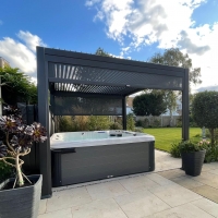 Metal Louvered Pergola - 3.5m x 3.6m