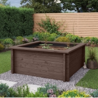 Raised Wooden Pond - Square - 640mm Height