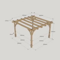 Premium Pergola - 3.6m Width