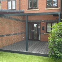 Wall Mounted Aluminium Pergola - 3.5m Depth