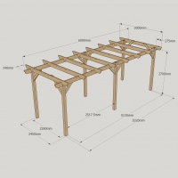 Garden Pergola - 3m Width