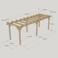 Garden Pergola - 2.4m Width