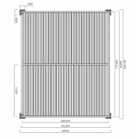 Metal Louvered Pergola - 3m x 3.6m