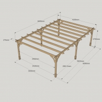 Premium Pergola - 4.2m Width