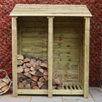 Cottesmore Log Store - 6ft Tall x 5ft Wide - Rutland Garden Furniture