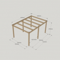 Box Pergola - 3.6m Width
