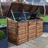 Morcott triple wheelie bin storage unit