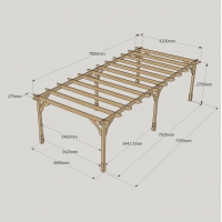 Premium Pergola - 4.2m Width