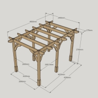 Premium Pergola - 2.4m Width