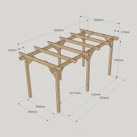 Garden Pergola - 3m Width